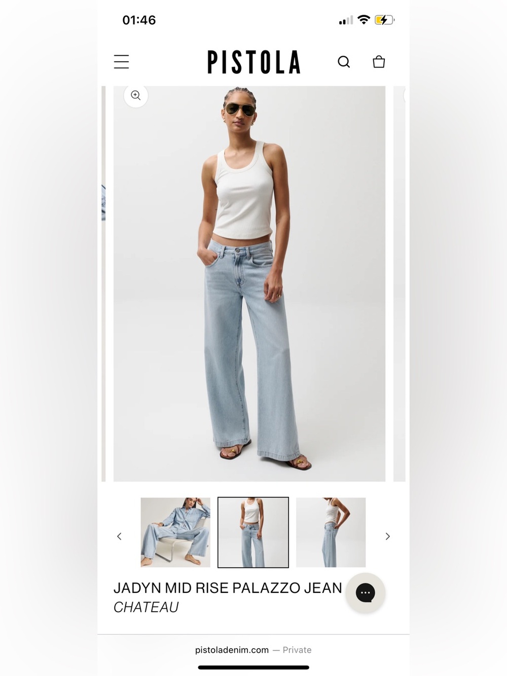 Pistola Light Wash Wide Leg Women’s Jeans - JADYN